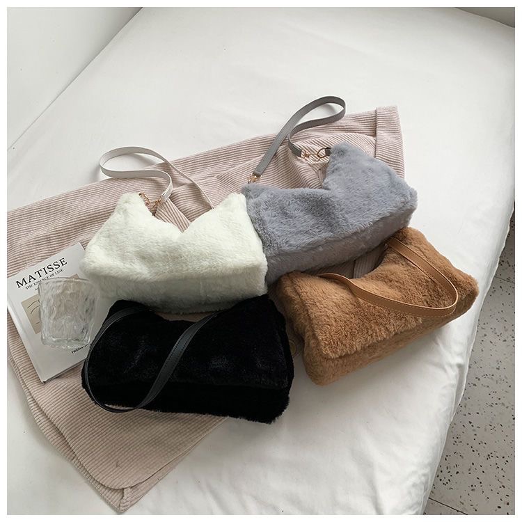 秋冬手提毛絨絨腋下包-細節圖10