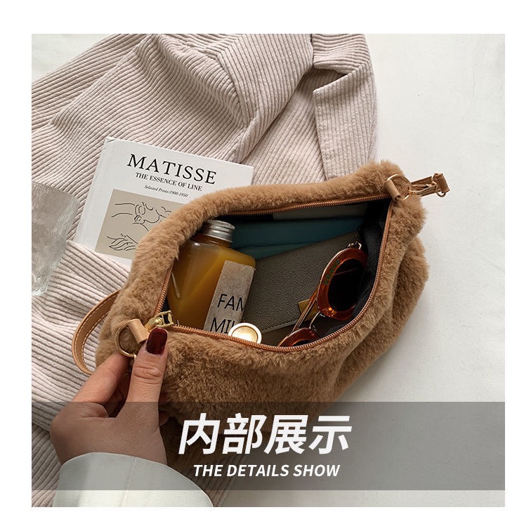 秋冬手提毛絨絨腋下包-細節圖11