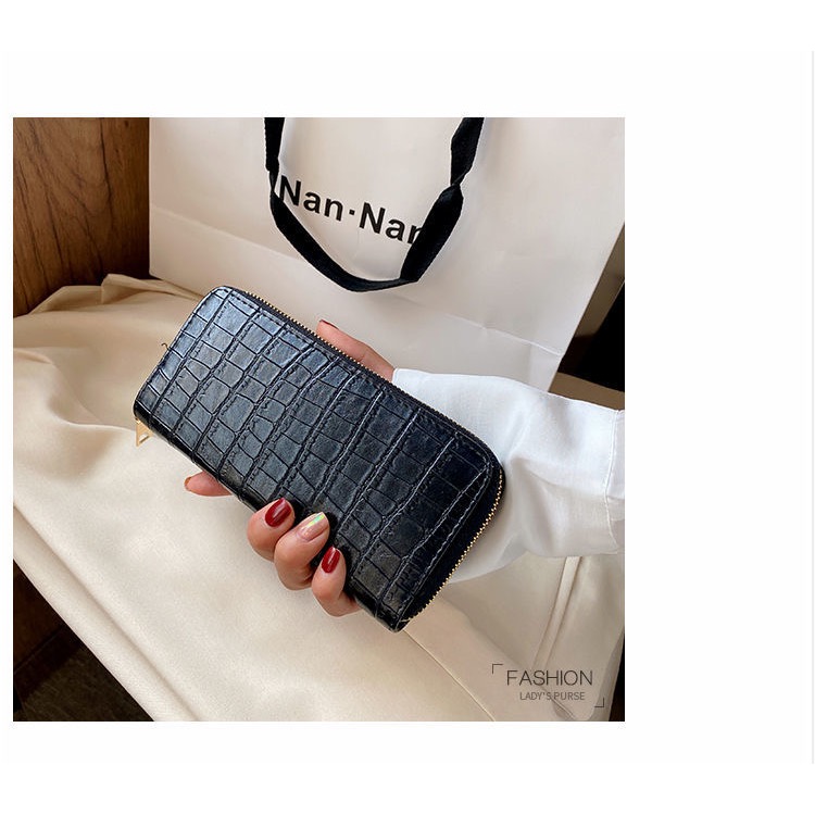 鱷魚紋壓花長夾-細節圖3