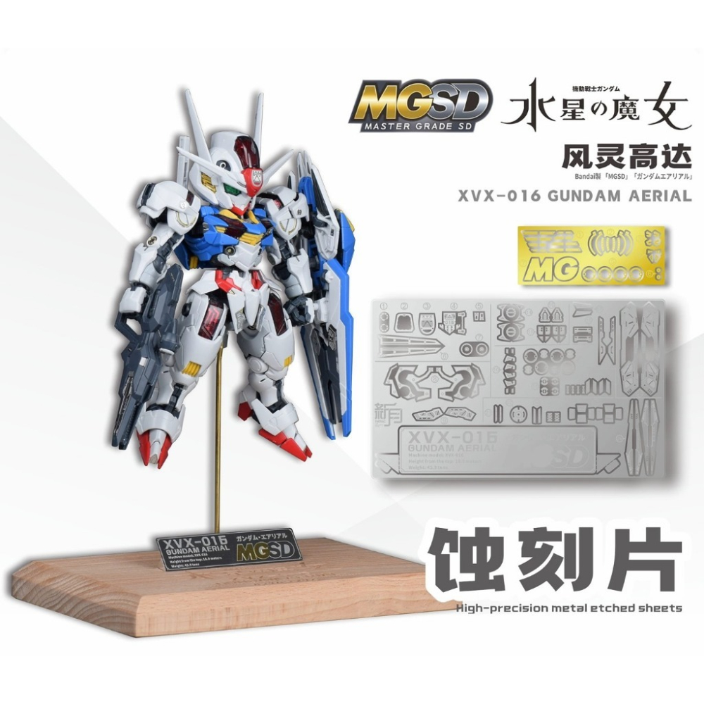 [VM模玩] NewC 新月遮蓋 萬代 MGSD風靈 XVX-016水星的魔女 鋼彈遮蓋紙 蝕刻片-細節圖4