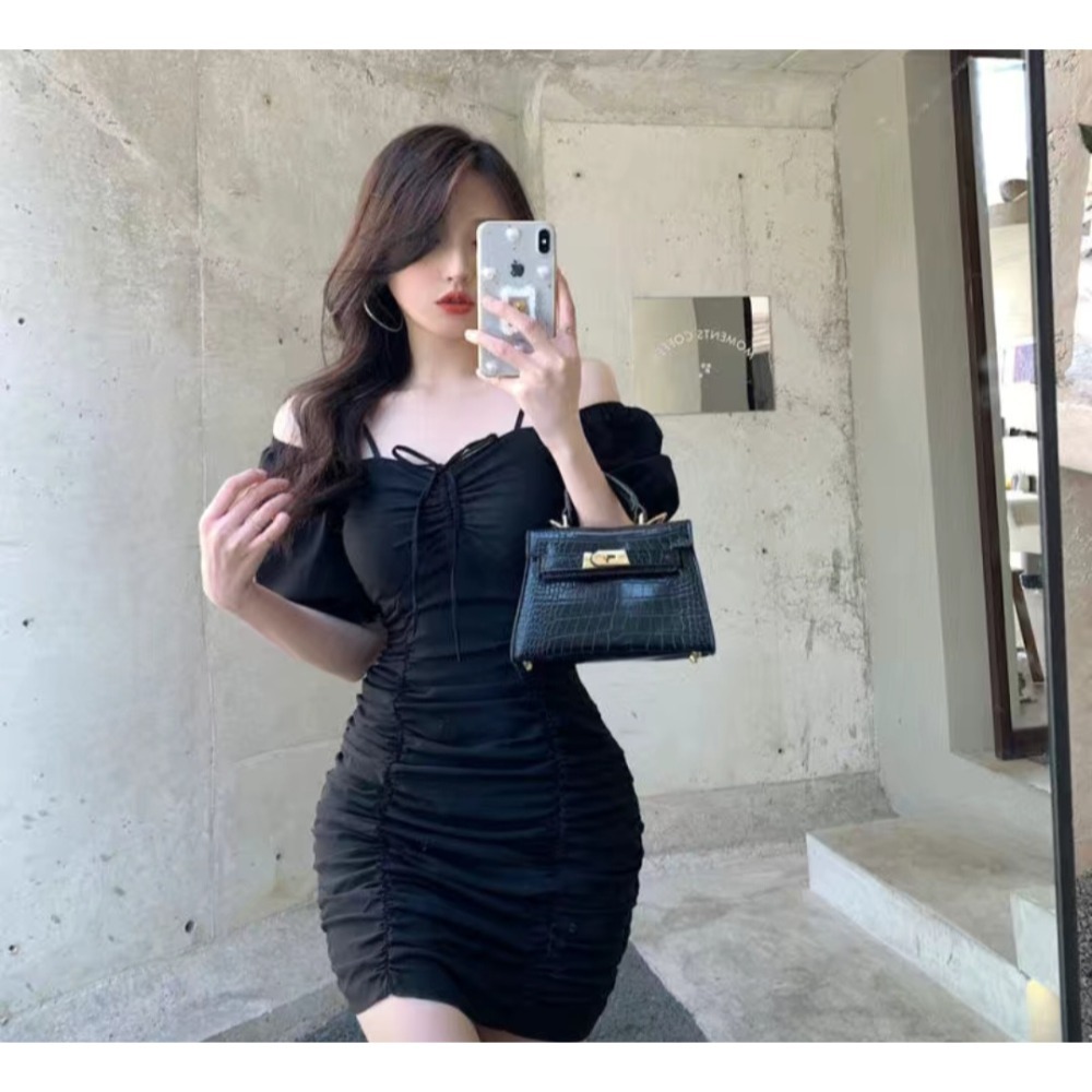 ＃辣妹風大碼小個子收腰顯瘦氣質打底內搭包臀衛衣連衣裙子女秋冬季-細節圖4