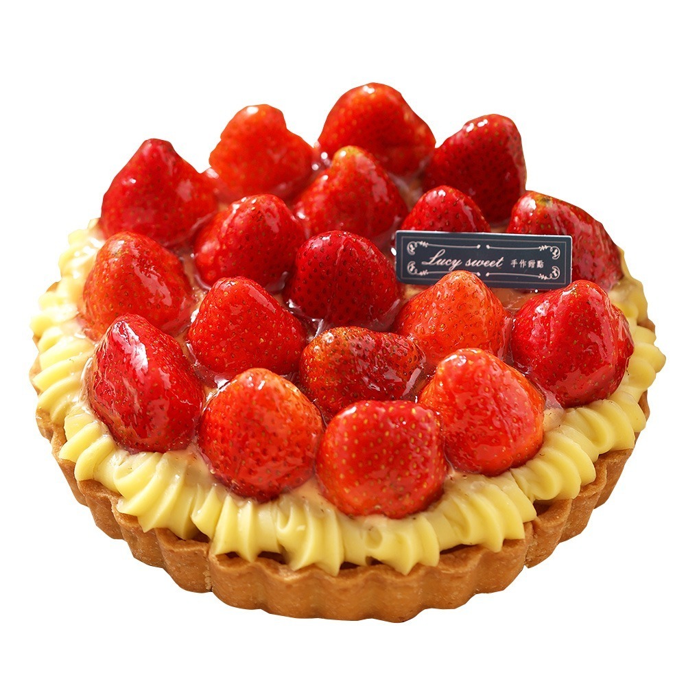 【LS手作甜點】法式草莓卡士達塔(6吋)-細節圖2