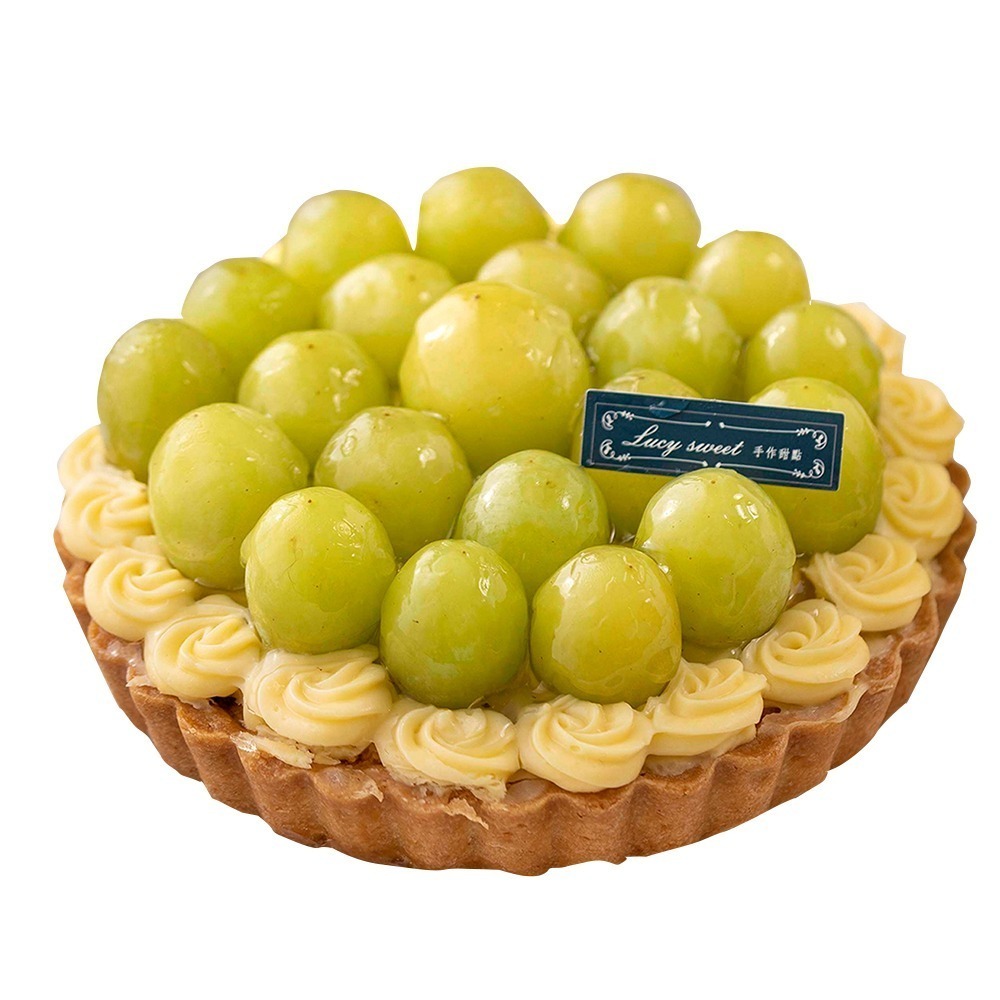 【LS手作甜點】法式白葡萄卡士達塔 (6吋)-細節圖2