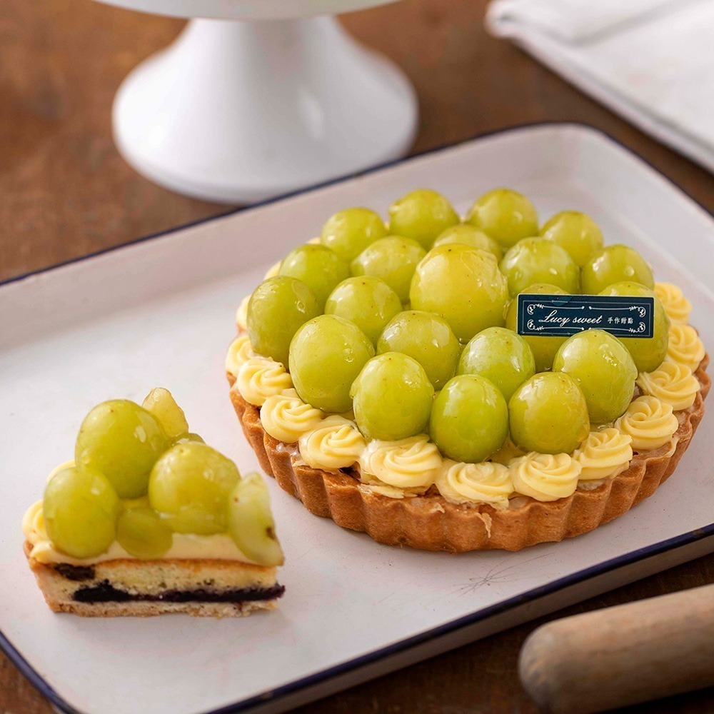【LS手作甜點】法式白葡萄卡士達塔 (6吋)-細節圖4