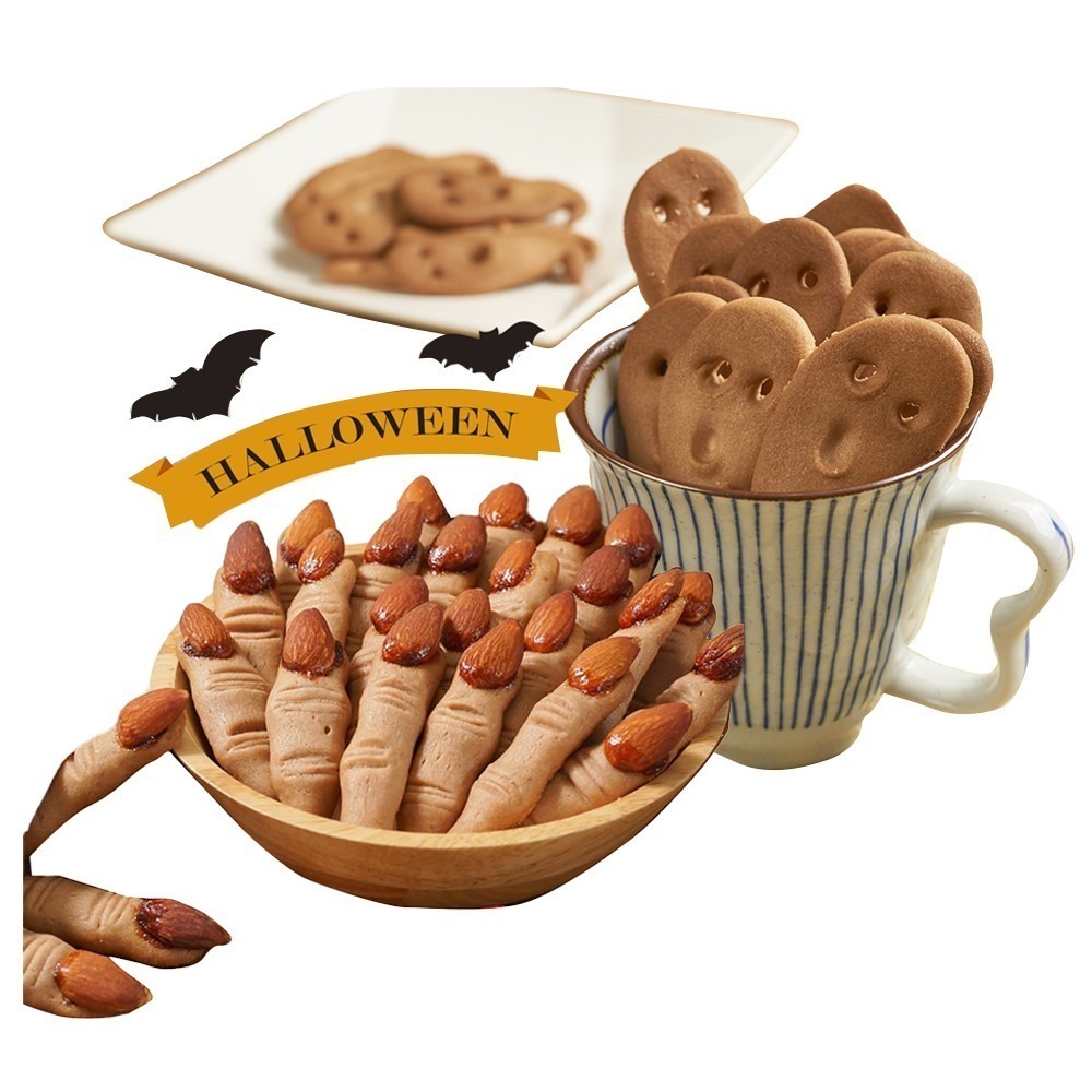 【LS手作甜點】手工萬聖節奶油餅乾(巫婆手指/幽靈)-細節圖2