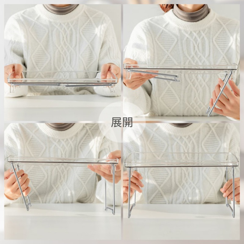 ins風 透明多功能收納架(一入，單層)-細節圖5