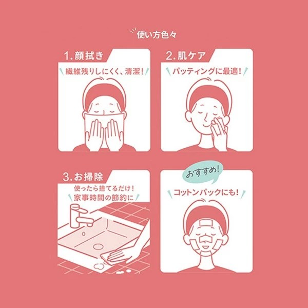 (現貨)【COTTON LABO】純棉洗臉巾－－－100抽－－－重點卸妝-長期團-細節圖2