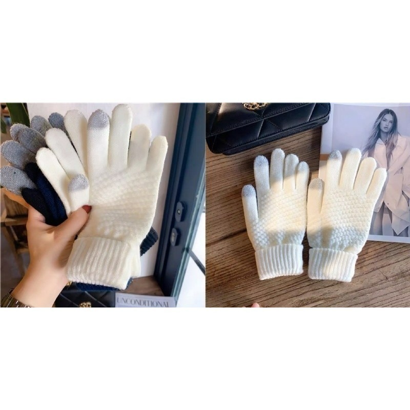 ✸恐小龍B&F✸ 出口日本 高品質針織可觸屏保暖手套-細節圖3