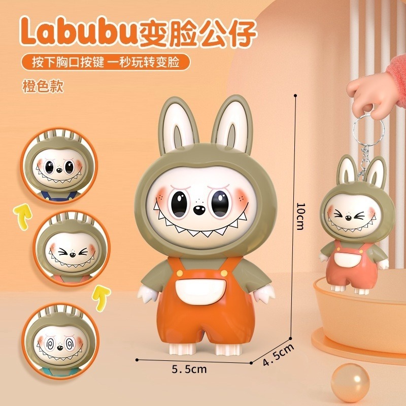 泡泡瑪特Labubu 拉布布變臉公仔 1組1隻-細節圖5