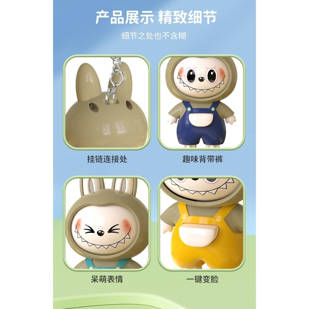 泡泡瑪特Labubu 拉布布變臉公仔 1組1隻-細節圖6