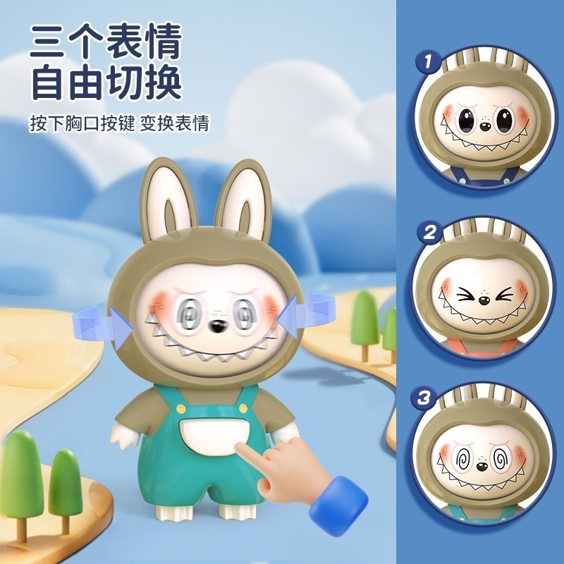 泡泡瑪特Labubu 拉布布變臉公仔 1組1隻-細節圖8