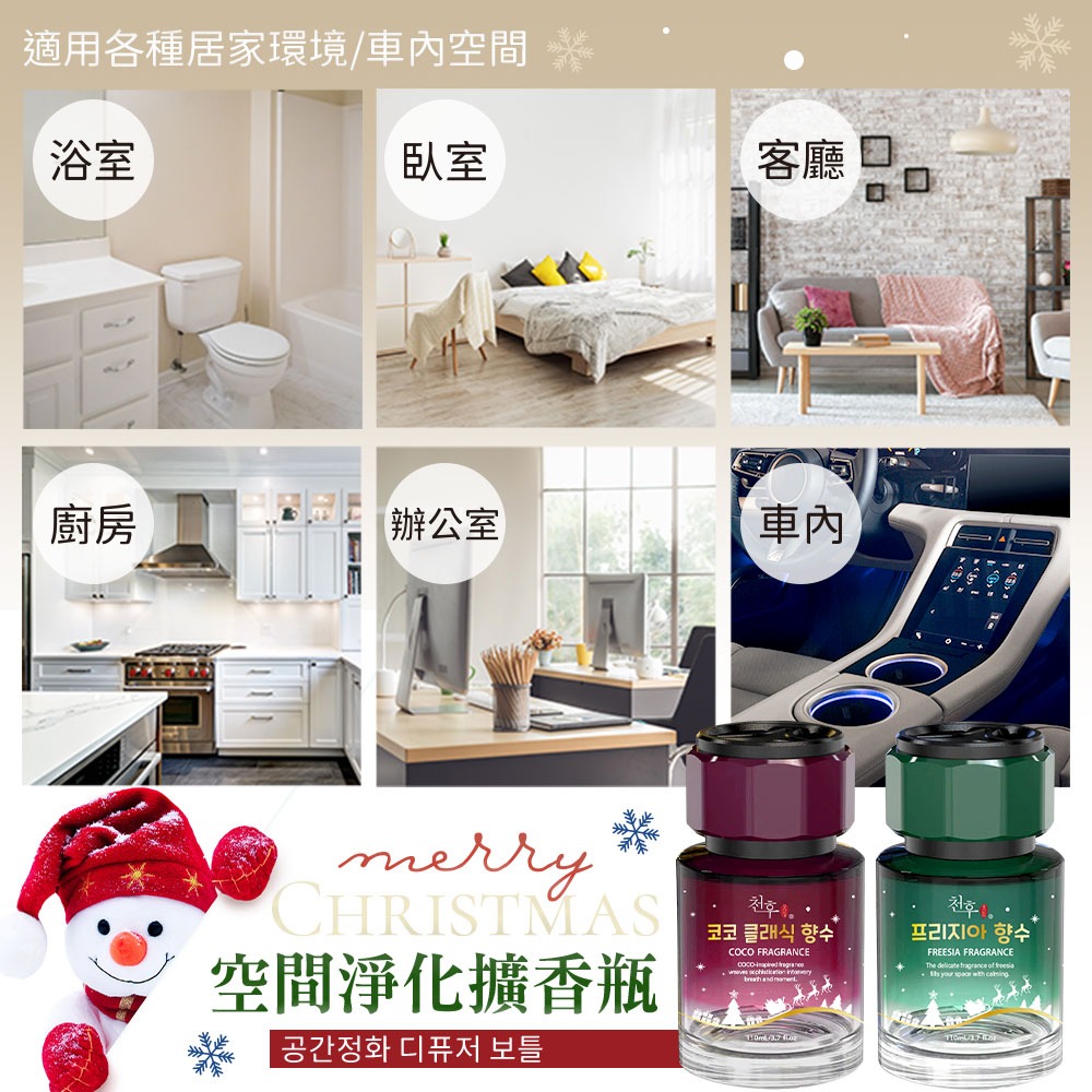 天后 聖誕空間淨化擴香瓶(COCO/小蒼蘭)-細節圖5