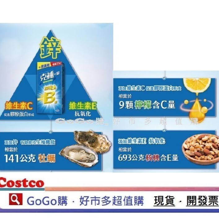 現貨 Costco 好市多 STRESSTABS 克補 B群 +鋅 200粒 克補 b群+鐵 200粒 加強錠-細節圖3