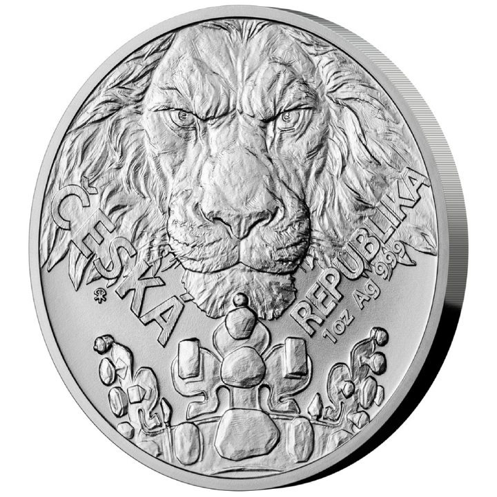 [皇家典藏] 2023紐埃-捷克獅-1盎司銀幣(普鑄)(附塑殼)-細節圖3