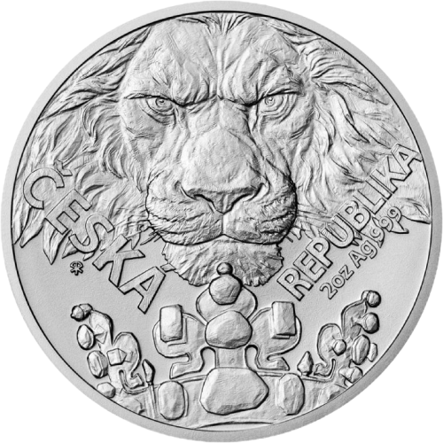 [皇家典藏] 2023紐埃-捷克獅-2盎司銀幣(普鑄)(附塑殼)