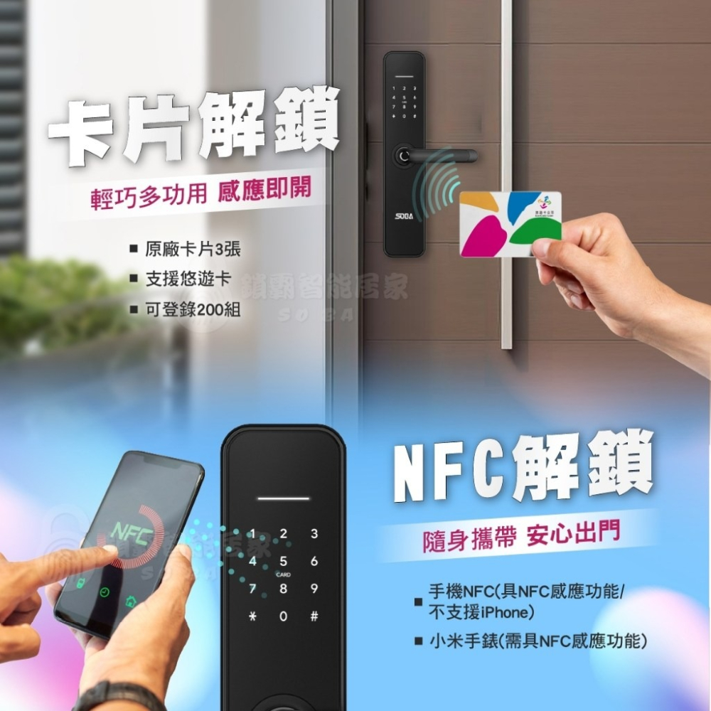 【SOBA】H7七合一智能電子鎖(經典銅)-細節圖2