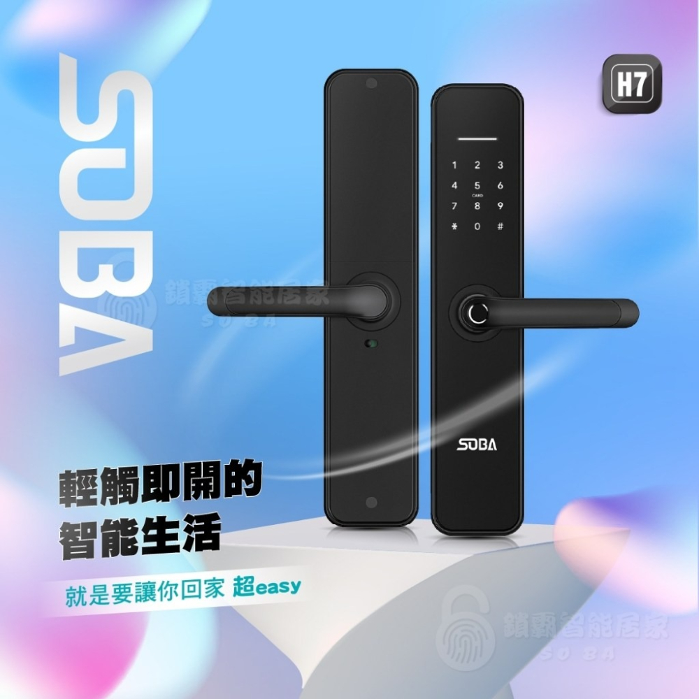 【SOBA】H7七合一智能電子鎖(經典銅)-細節圖4