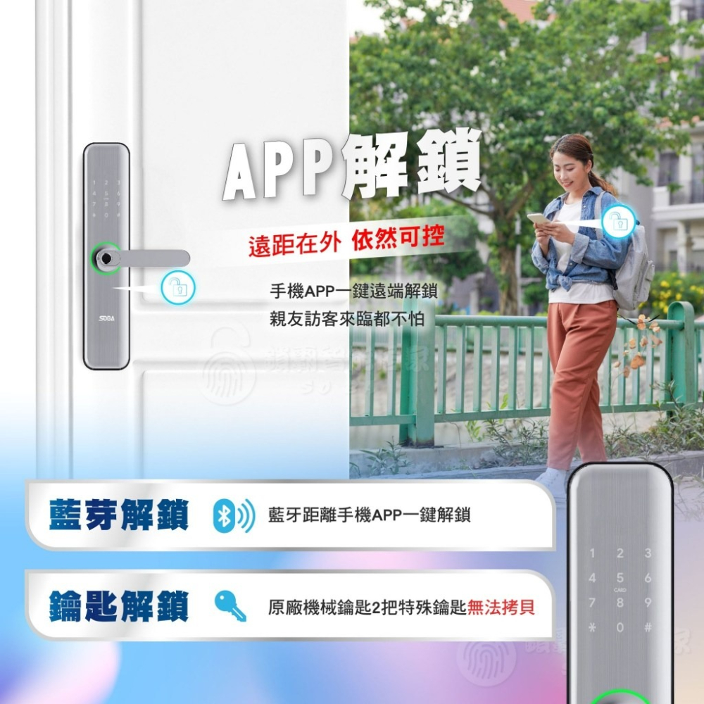 【SOBA】旗艦手把智能電子鎖(尊爵黑)-細節圖6