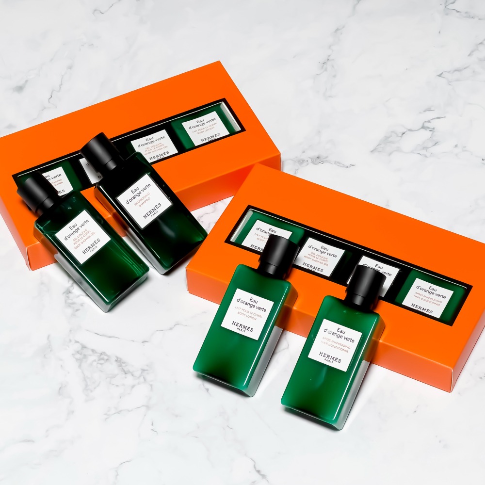 【超激敗】HERMES 愛馬仕 橘綠之泉 旅行組 四件組 洗髮 沐浴 潤髮 身體乳 40ML-細節圖2