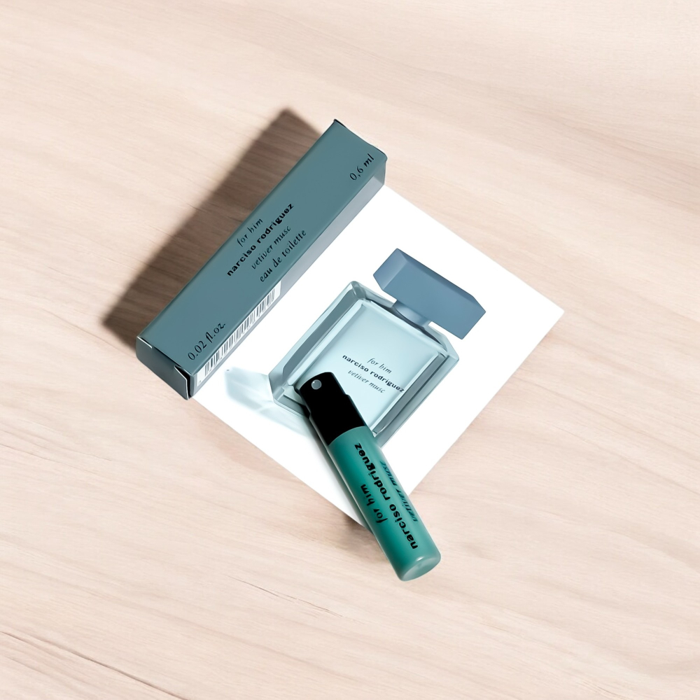 【超激敗】Narciso Rodriguez 紳青 男性淡香水 0.6ML 噴式 針管 試管 Vetiver Musc-細節圖2