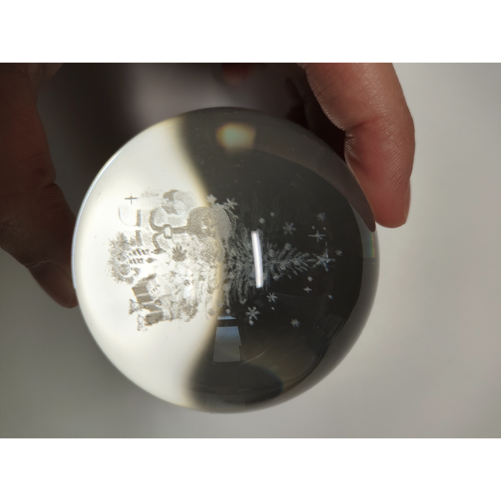 蝦趴的聖誕老公公發光水晶球-細節圖2