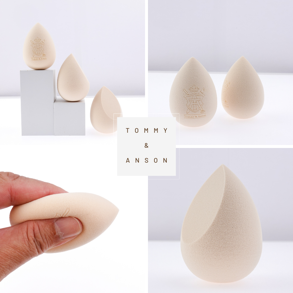 不易吃粉美妝蛋 Tommy&Anson 奶茶色一刀切美妝蛋 乾濕兩用 化妝海綿  Q彈粉撲 上妝神器 台灣品牌-細節圖8
