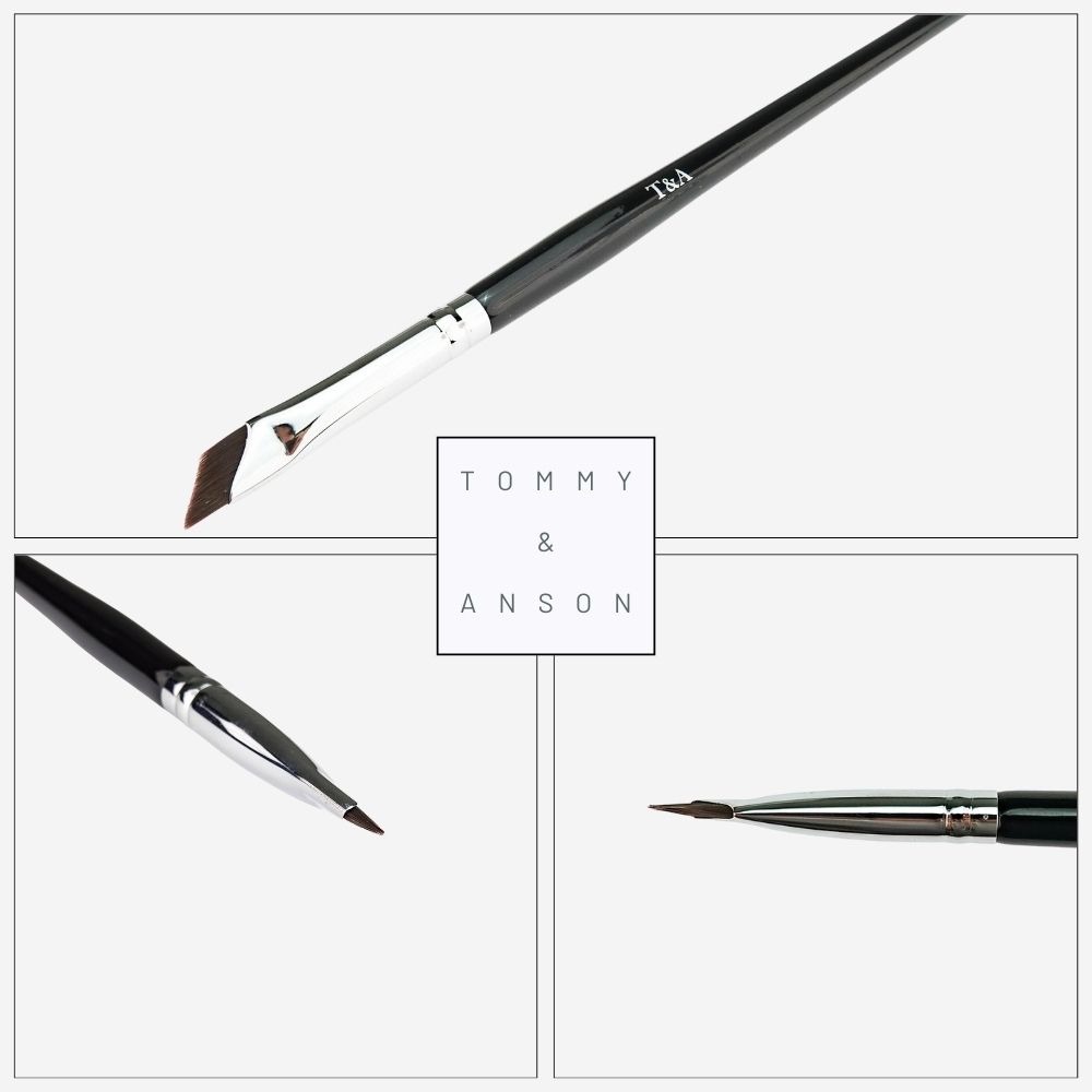 Tommy&Anson斜平鐮刀眼線刷 小七刷 科技化纖毛 刀鋒刷 眉刷 眼線刷 精準勾勒 台灣品牌-細節圖7