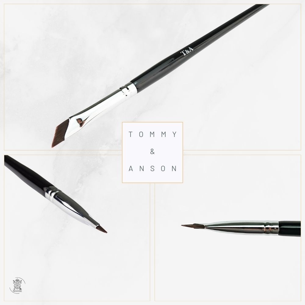 Tommy&Anson斜平鐮刀眼線刷 小七刷 科技化纖毛 刀鋒刷 眉刷 眼線刷 精準勾勒 台灣品牌-細節圖7