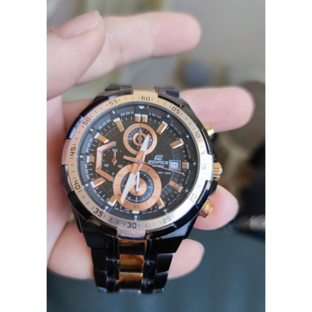 Casio 男錶 新電池 Edifice FFR-539 Chronograph Quartz Watch-細節圖3