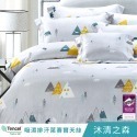 【艾唯家居】薄被套床包組 雙人 40支天絲™萊賽爾(雙人床包+被套+2枕套) 單人 加大 特大 床單 台灣製-規格圖11