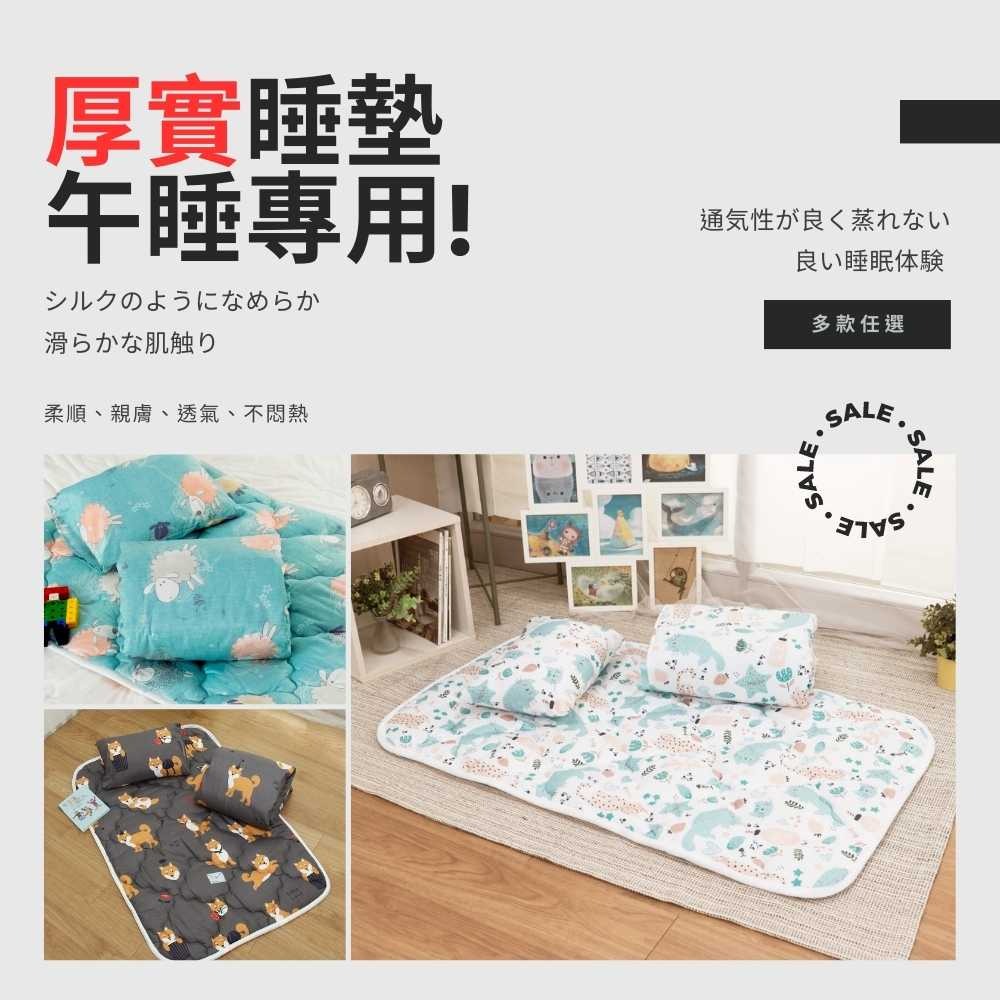 【艾唯家居】極柔涼感兒童睡墊三件組 萊賽爾纖維 3M吸濕排汗 兒童/幼兒園/幼稚園/睡袋/午睡/午休/涼被/童枕/台灣製-細節圖2