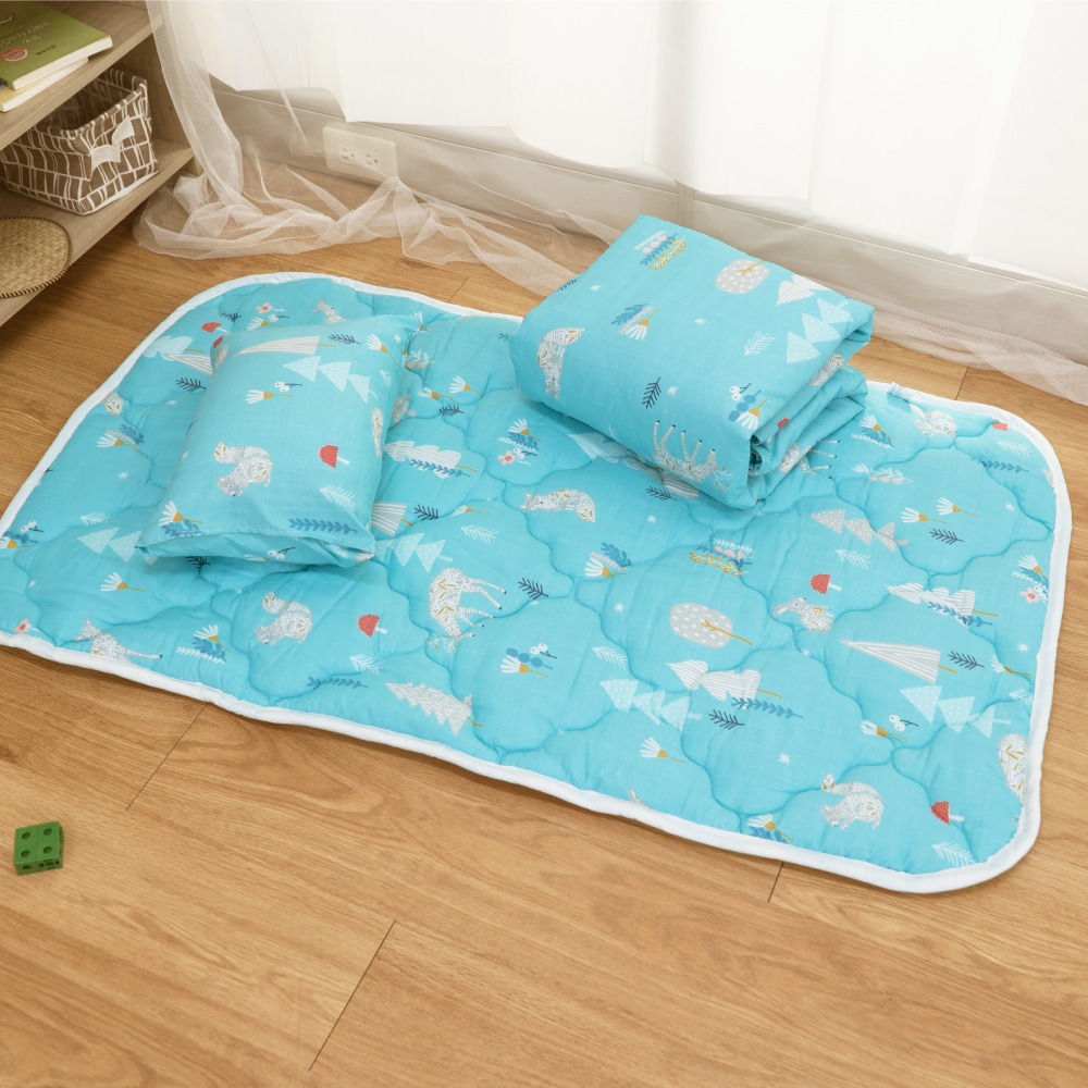 【艾唯家居】極柔涼感兒童睡墊三件組 萊賽爾纖維 3M吸濕排汗 兒童/幼兒園/幼稚園/睡袋/午睡/午休/涼被/童枕/台灣製-細節圖10