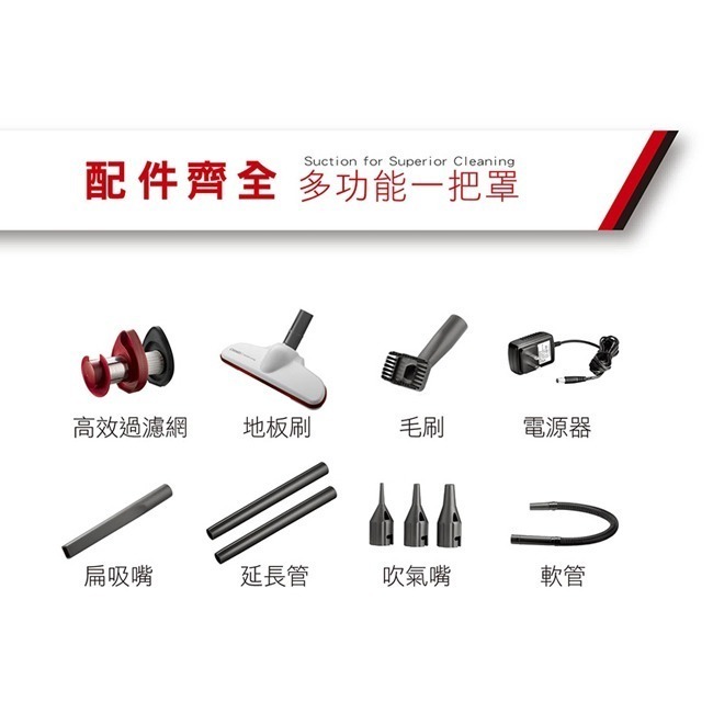【CHIMEI奇美】多功能強勁吸力無線吸塵器 VC-HP4LSA-細節圖10