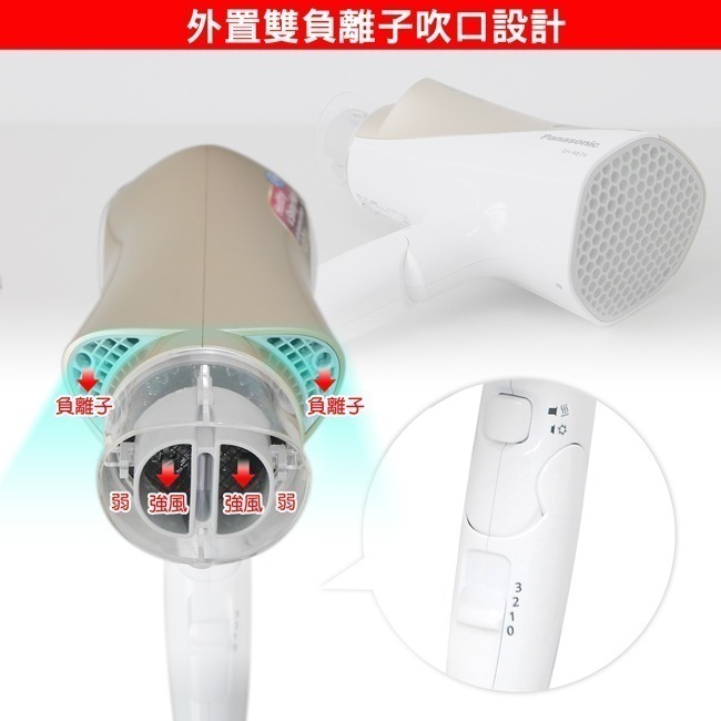 【Panasonic國際牌】雙負離子吹風機(附烘罩) EH-NE74-細節圖3