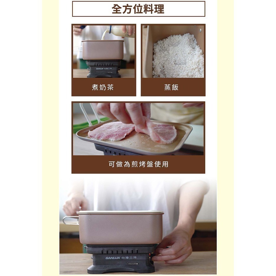 【SANLUX台灣三洋】雙電壓多功能旅行鍋 EC-15DTC-細節圖4