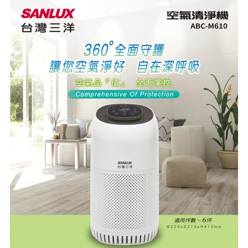 【SANLUX台灣三洋】空氣清淨機 ABC-M610-細節圖3