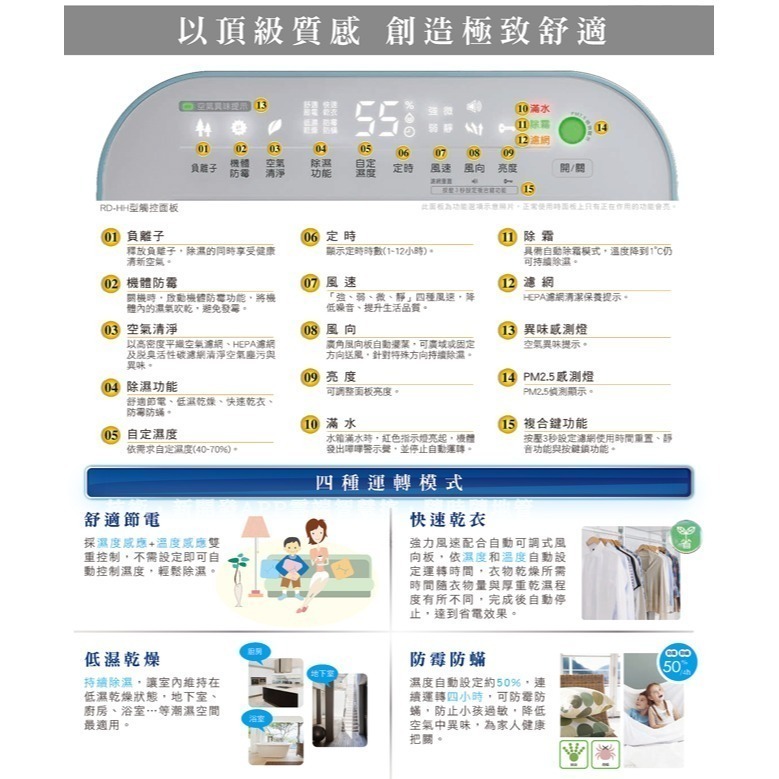 【HITACHI日立】12公升清淨型除濕機 RD-240HH-細節圖7
