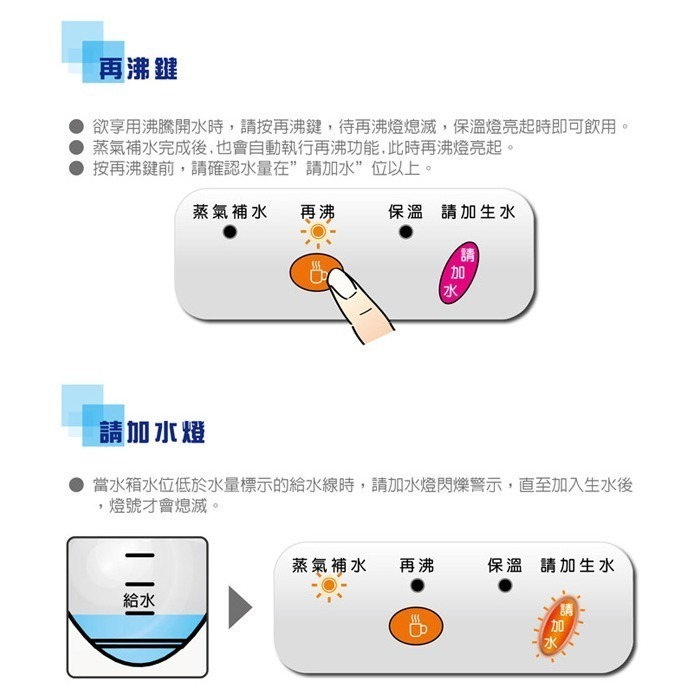 【東龍】蒸汽式溫熱開飲機 TE-185S-細節圖5