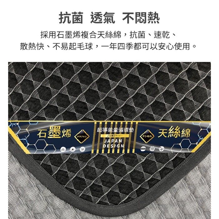 【東龍】石墨烯超能量循環床墊 TL-2261-細節圖8