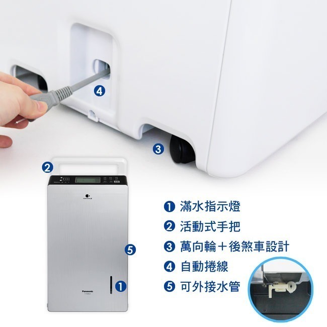 【Panasonic國際牌】19公升變頻高效型除濕機 F-YV38LX-細節圖8