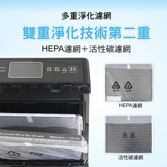 【Panasonic 國際牌】18公升變頻高效型清淨除濕機 F-YV36MH-細節圖5