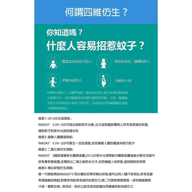 【inadays捕蚊達人】四維仿生捕蚊燈 GR-500-細節圖5