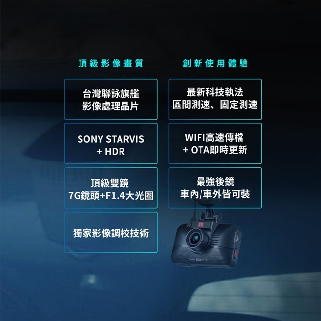 【PX大通】雙鏡HDR星光級WiFi高畫質行車記錄器(GPS三合一測速) HR8 PRO-細節圖4