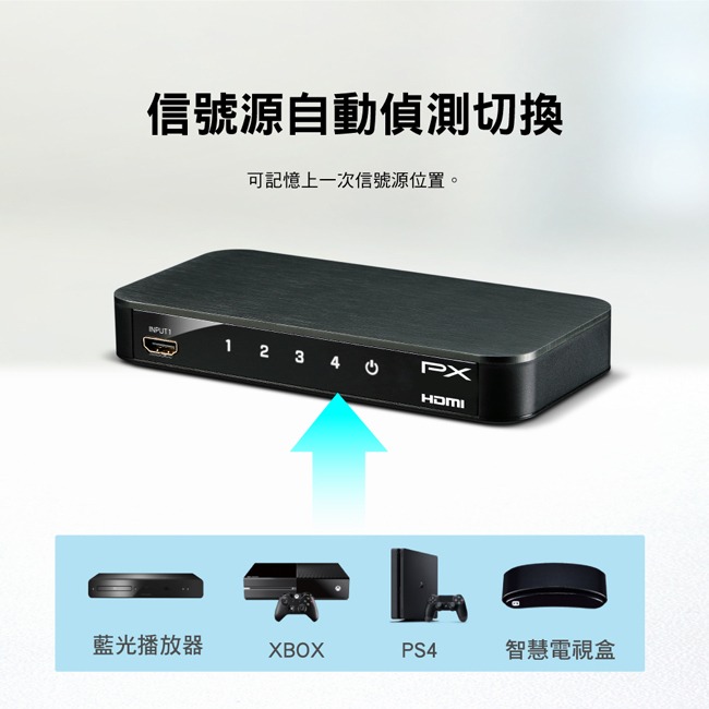 【PX大通】HDMI 4進1出切換器 HD2-410ARC-細節圖6