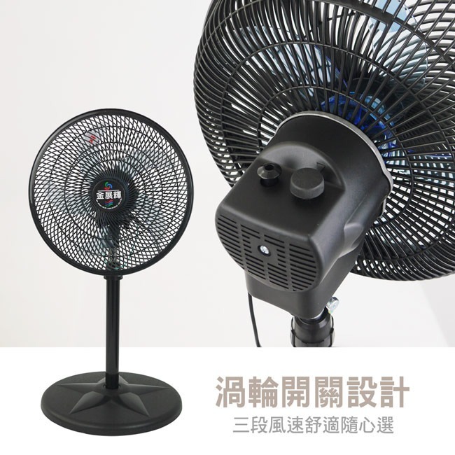 【金展輝】14吋超廣角擺頭循環涼風扇 AB-1412-細節圖5