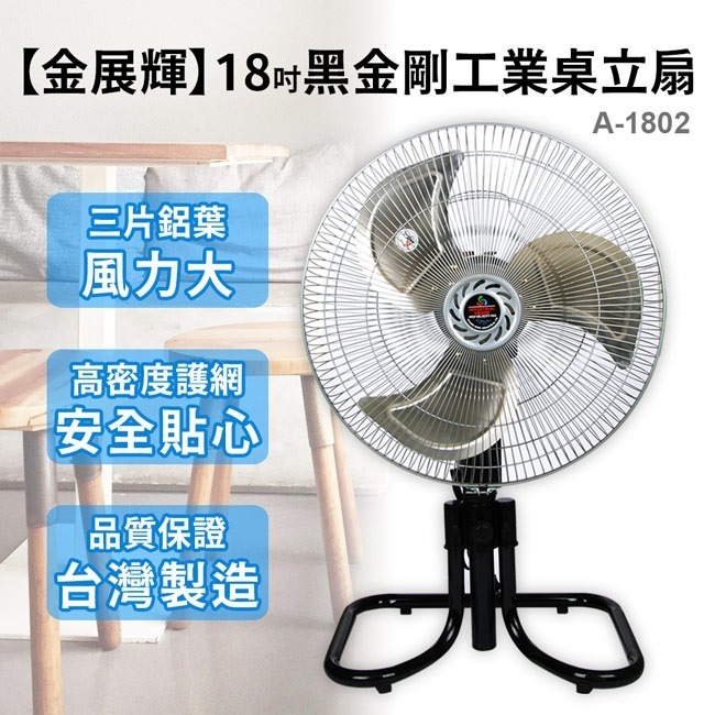 【金展輝】18吋工業桌立扇 A-1802-細節圖3