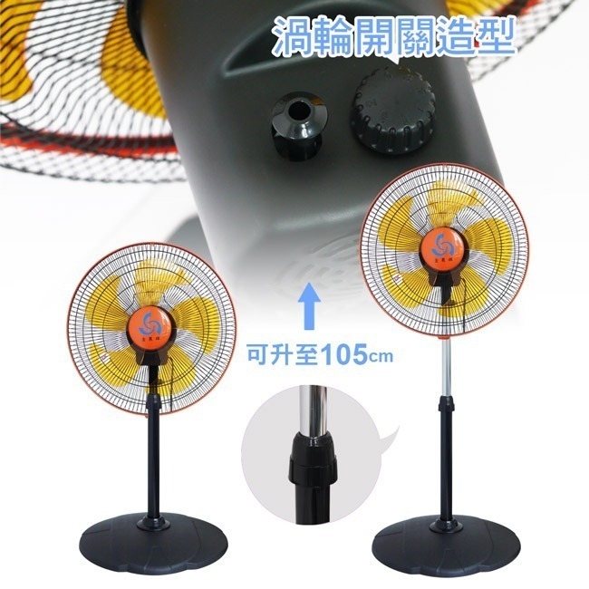 【金展輝】16吋超廣角循環涼風扇 A-1611-細節圖4