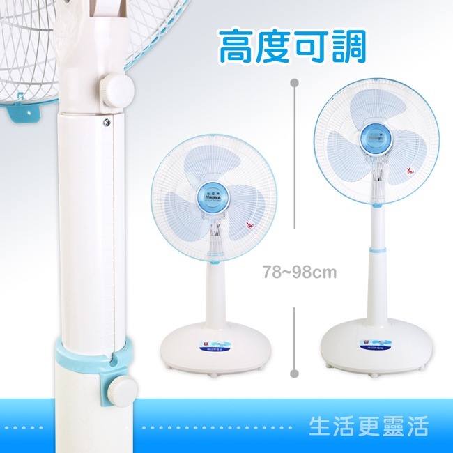 【NANYA南亞牌】14吋純銅馬達桌立扇(可升降) EF-1499-細節圖8