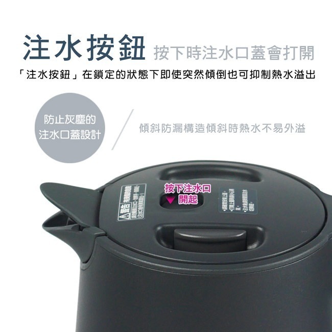 【ZOJIRUSHI象印】1.5L雙層防燙快煮壺 電氣壺 CK-VAF15-細節圖6