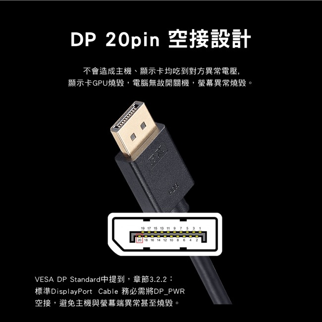 【PX大通】DisplayPort 1.4版8K影音傳輸線 DP-1.2MX / DP-2MX / DP-3MX-細節圖10